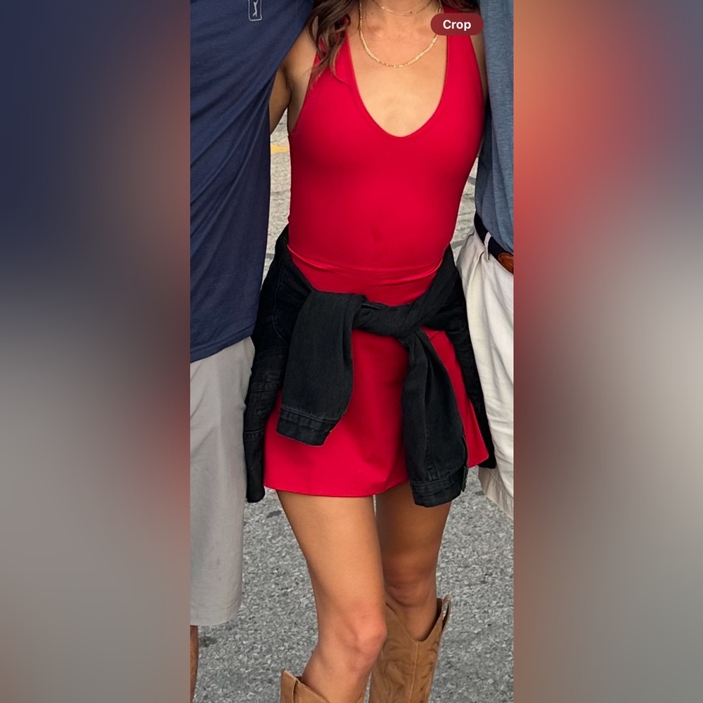 Reformation Red Ecomove Dress XS